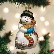 24202 Snowman with Playful Pets Orn.