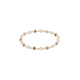 Extends Sincerity Gemstone & Pearl 4mm Bracelet - Botswana Agate