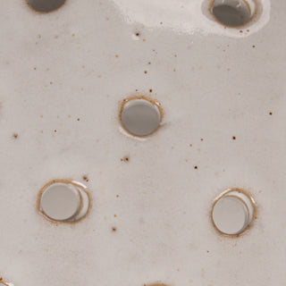 Stoneware Strainer Bowl, White