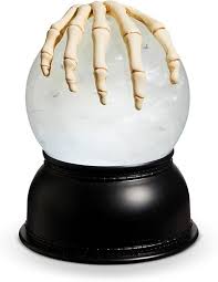 Creepy Bones Lighted Swirling Bat Globe 5.25"