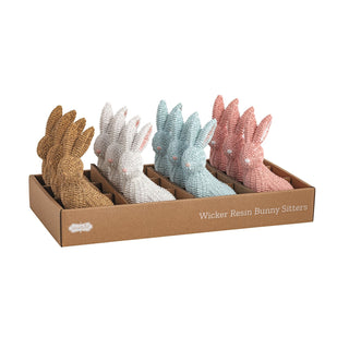 Colorful Wicker Style Decor Bunny