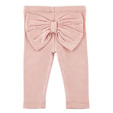 Pink Bow Leggings 0-6mo