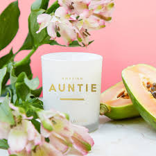 Sentiment Candle - Amazing Auntie - Grapefruit and Pink Peony