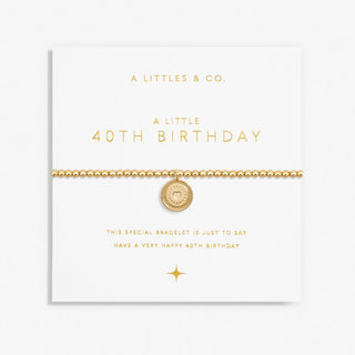 A Little "40th Birthday" Gold Bracelet in Gold-Tone plating