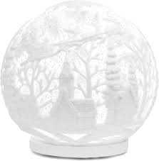 4119076 Town Scene Lighted Swirling Glitter Embossed Water Globe 6.25Ó