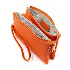 #M013-OR Riley Crossbody/Wristlet Orange