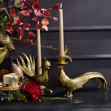 E+E Pheasant Candlestick 13" x 4.75" x 10"