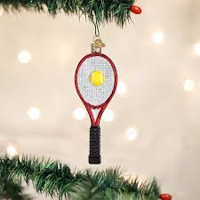 44172 Red Tennis Racquet ORN