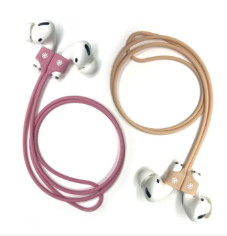 Pod Squad Earbud Tethers - Natural / Pink