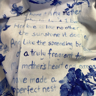 Mother’s Poem Tea Towel Blue