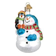 24181 Snowman With Penguin Pal Orn
