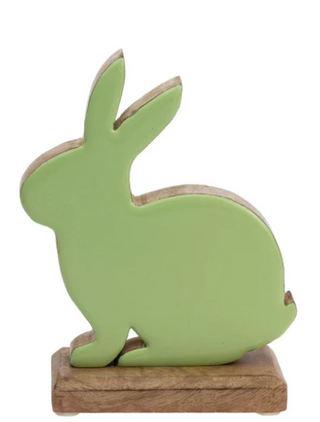 Green Wood Bunny Small
