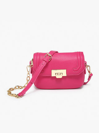 Casablanca Detailed Snap crossbody w/ Gold - Fuchsia