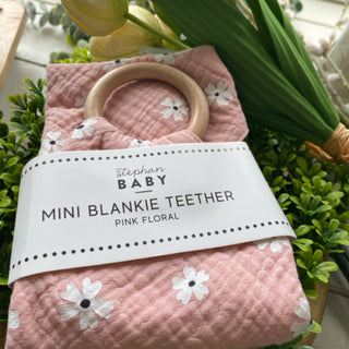 Mini Blankie Teether - Pink Floral
