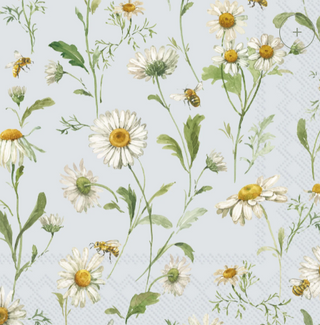 Daisies Light Blue Cocktail Napkin