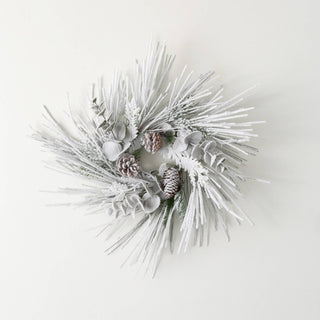CP776 4.5" Flocked Pine Wreath