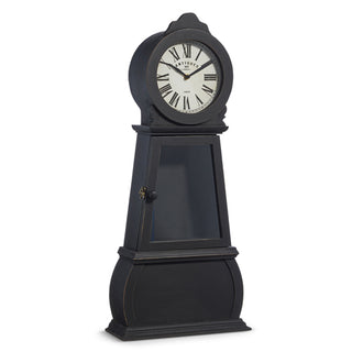 Black Finish Grandfather Mantle Clock SB 28" 4428048