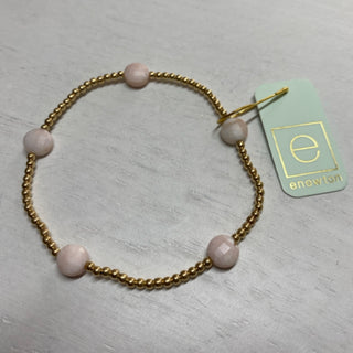 Admire Small Gem Gold Pink Opal 2mm Bracelet