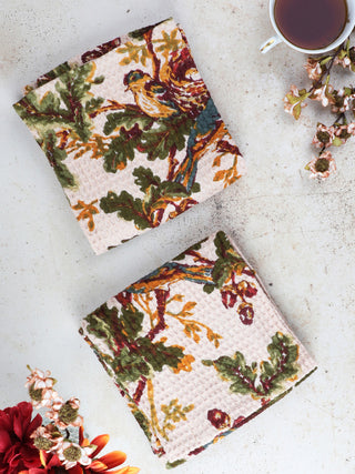Whispering Oaks Tea Towel Antique