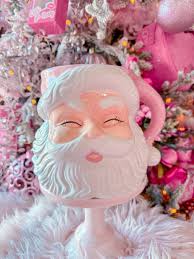Pink Santa Container 7.5"