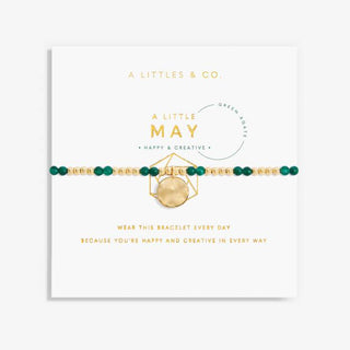 A Little "May Birthstone Gold Bracelet