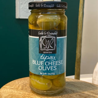 Tipsy blue cheese olives