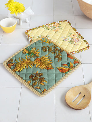 Honey Harvest Patchwork Pot Holder Set