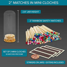 2" Matches + Mini Cloche - Rainbow