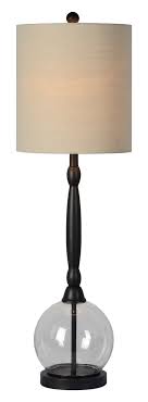 Giovanni Tall Black/Glass Bubble Lamp #710206