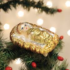 24228 Baby Jesus In Manger Orn.