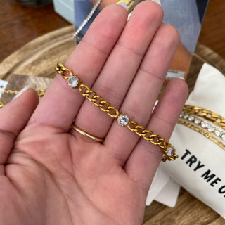 Gold Chain Diamond Bracelet ChanSutt