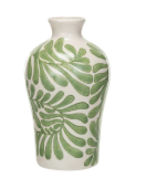 Round Hand Painted Stoneware Vases w/Abstract Design LG