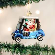 40287 Golf Cart Santa Orn