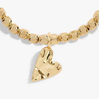 A Little Hammered Heart Gold Anklet