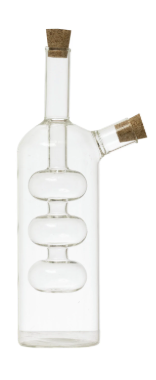 Glass Oil and Vinegar Cruet with Cork Stoppers