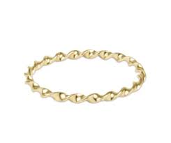 Ring- Twisted Thin Gold Band Size 6