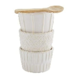 Mud Pie Stoneware Ramekin Set 1, Cream #485002491