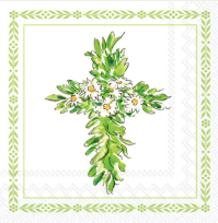 Floral Cross Cocktail Napkin