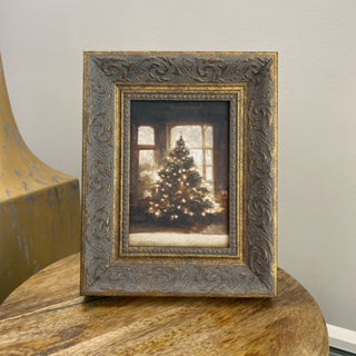 Framed Christmas Tree Art Work 5"x7"