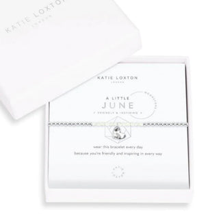 A Little "June Birthstone" Bracelet Silver