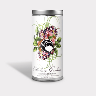 Tall Silver Tea Tin - Elderberry Goodness