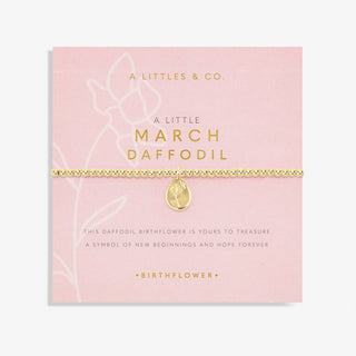 A Little Birth Flower "March" Daffodil Bracelet Gold