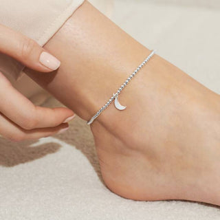 A Little Silver Moon Anklet