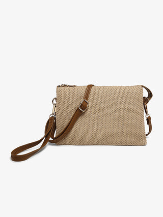 M2056STWV-NAT Izzy Straw Woven Crossbody - Natural
