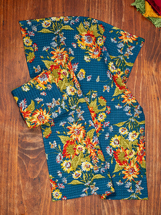 Marguerite Tea Towel Teal