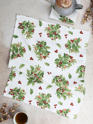 Snowberry Tea Towel Ecru