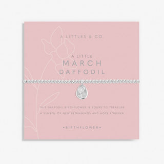 A Little "March Daffodil" Birth Flower Bracelet silver