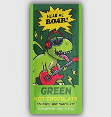 Hear Me Roar! Dino Green Hot Chocolate Packet