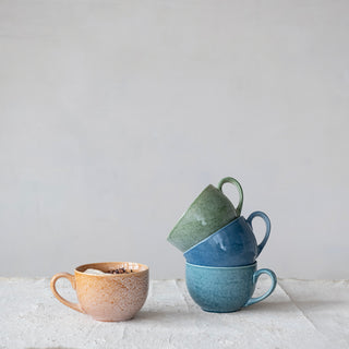 22oz Reactive Glaze Soup Mug/Bowl (4 colors)