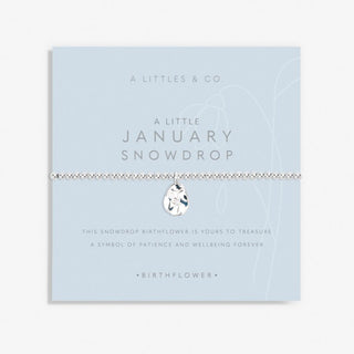 A Little "January Snowdrop" Birth flower Bracelet